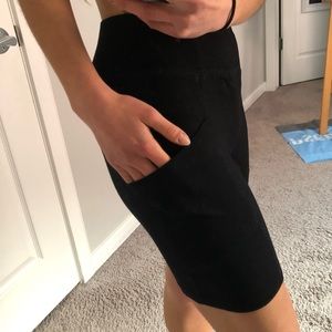 Black Biker Shorts with Pockets